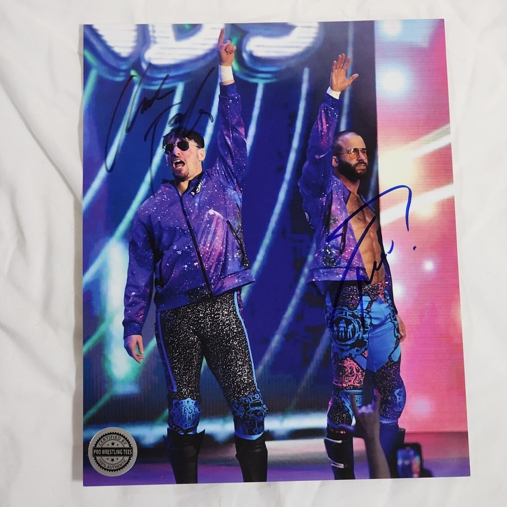 Pro Wrestling Crate Best Friends Trent & Chuck Autographed Photo Signed 8x10 New